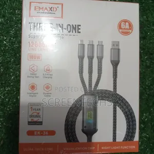 3-in-1 Usb/Type-C/iPhone Fast Charging Cord