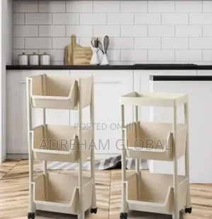 Kitchen Storage Shelf Basket Spice Rack Organizer, Mobile