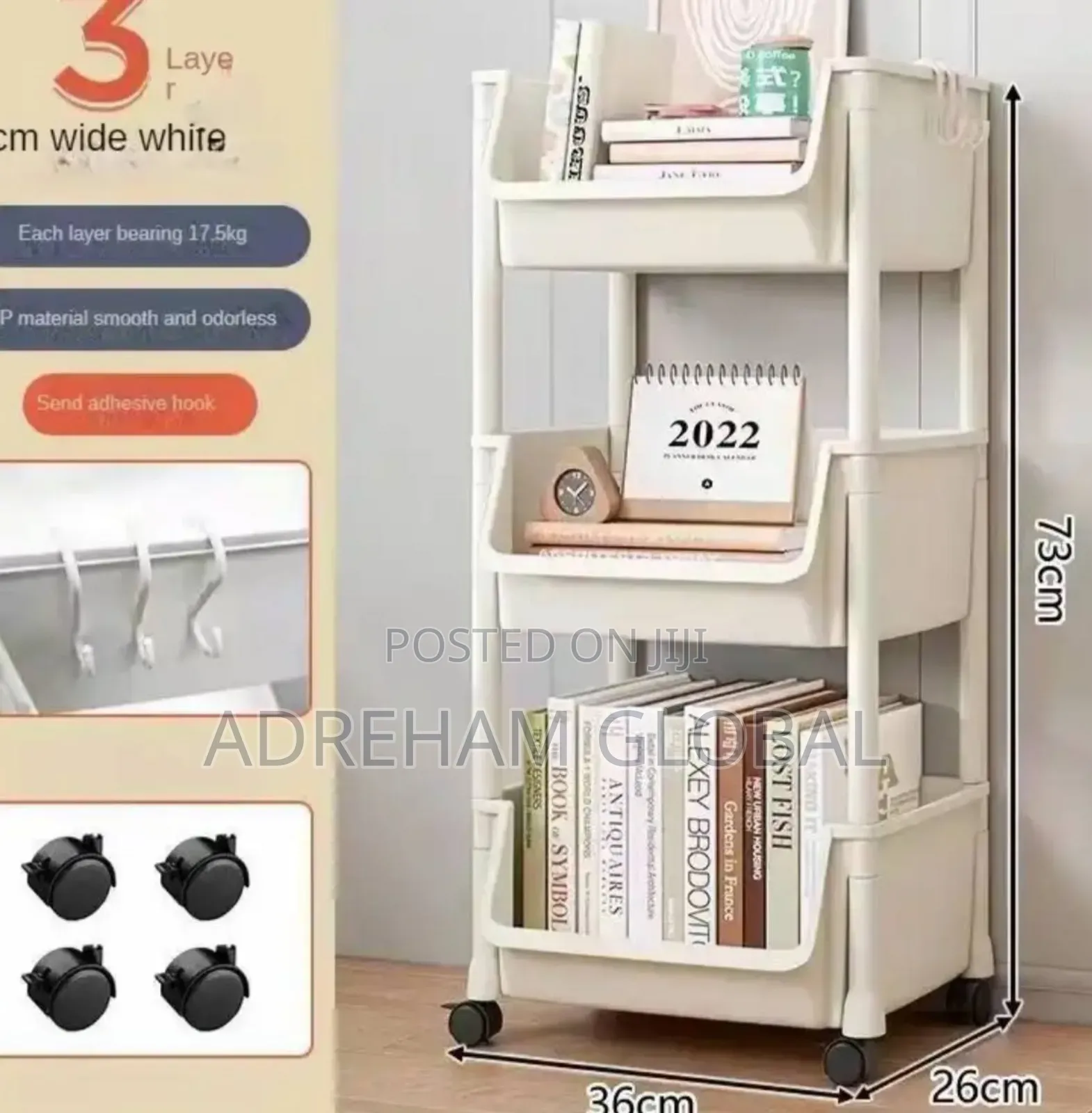 Kitchen Storage Shelf Basket Spice Rack Organizer, Mobile
