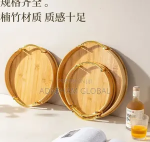 3 In1 Bamboo Tray With Handles