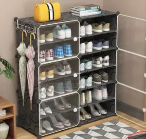6 Layers Detachable Elegant Strong Quality Plastic Shoe Rack/Wardrobe