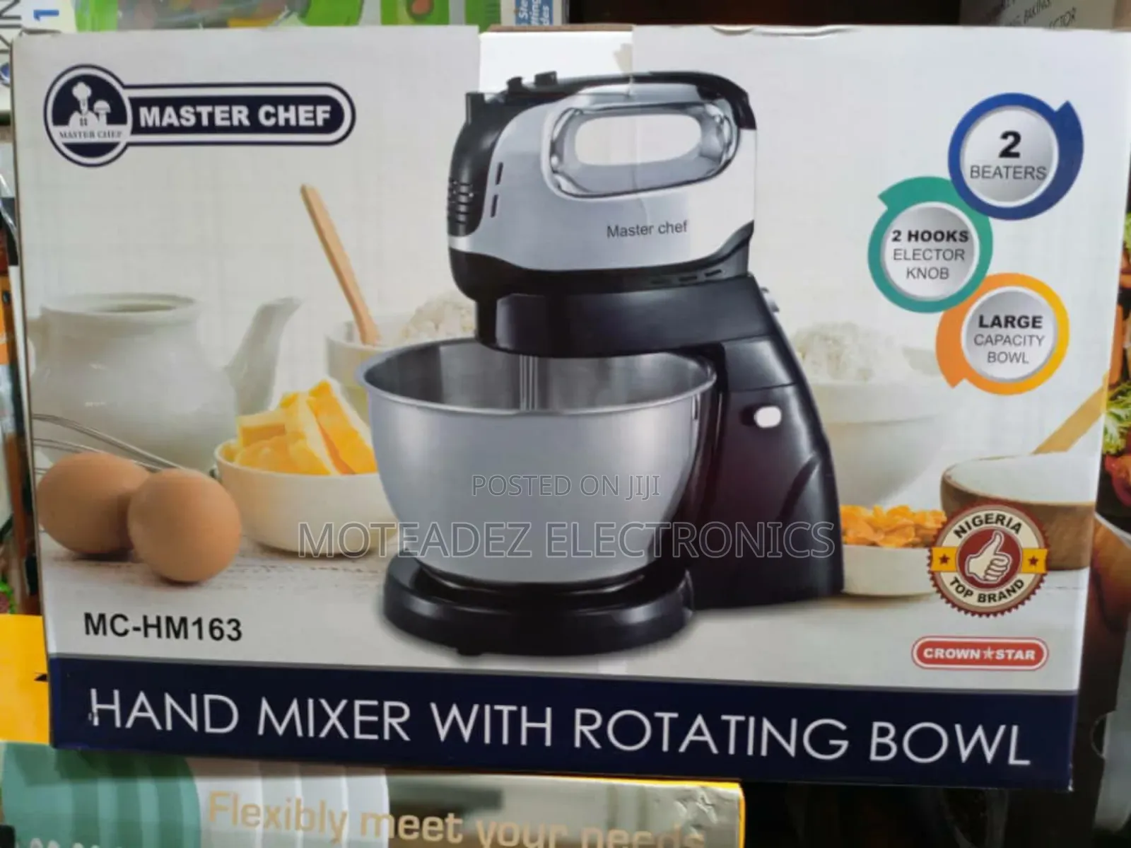 Master Chef 4l Electric Stand Cake Mixer With Rotating Bowl