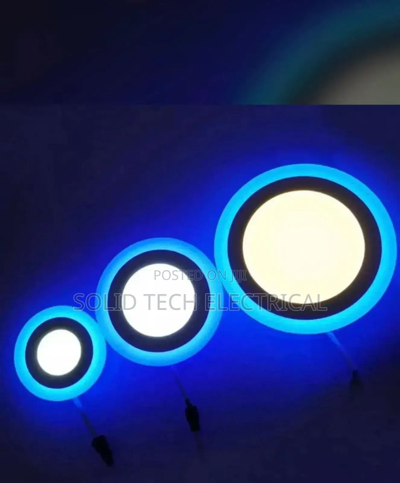 Led Panel Light, White and Blue Pop