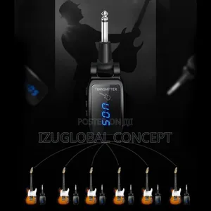 UHF Digital Guitar Bass Wireless System Transmitter Black