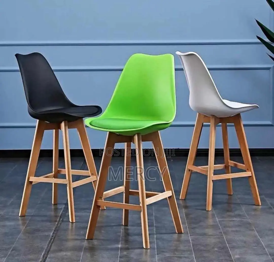 High Bar Stool With Padded Seat