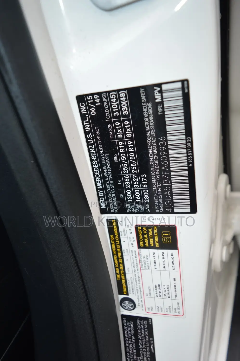 Mercedes-Benz M Class 2015 White