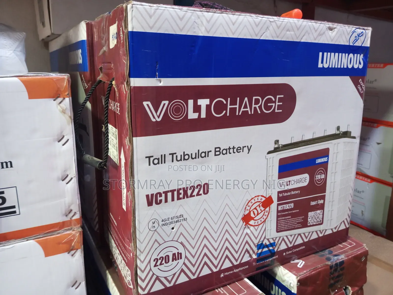 220ah Voltcharge Tall Tubular Battery