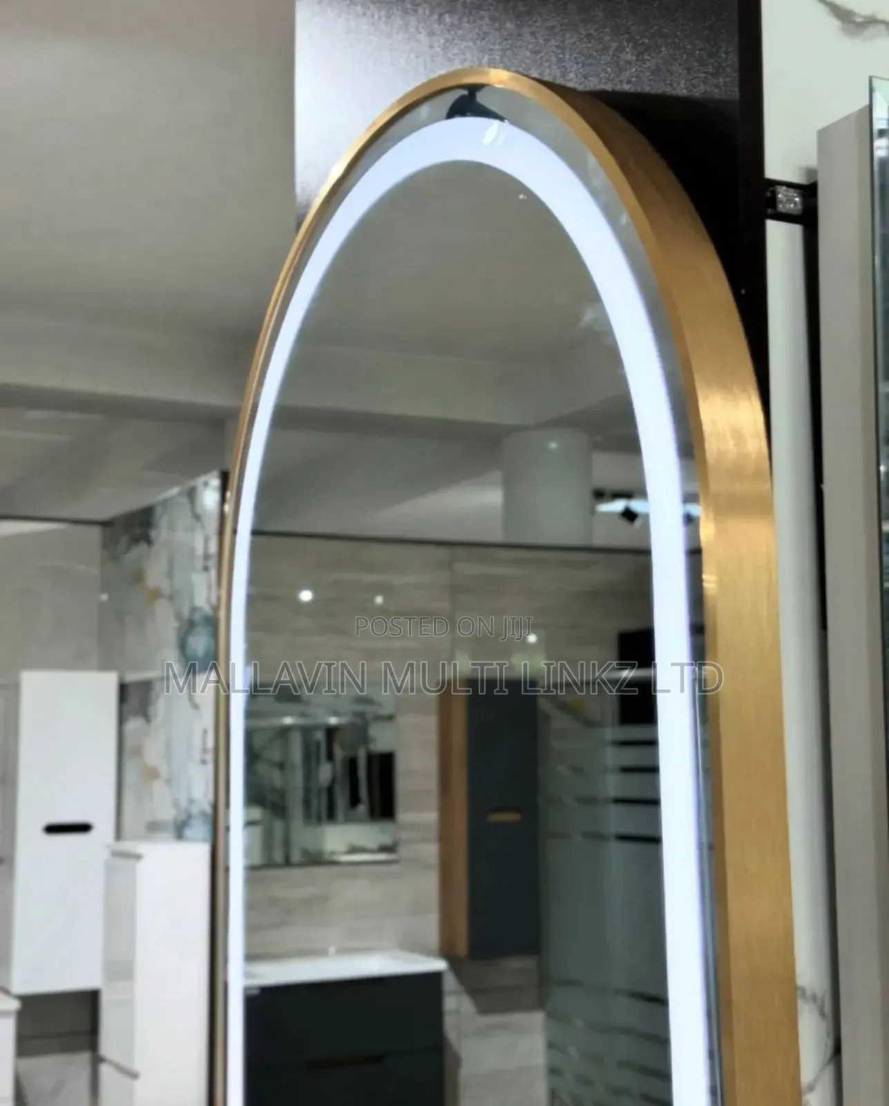 120 By 70cm Gold Framed Led Mirrors