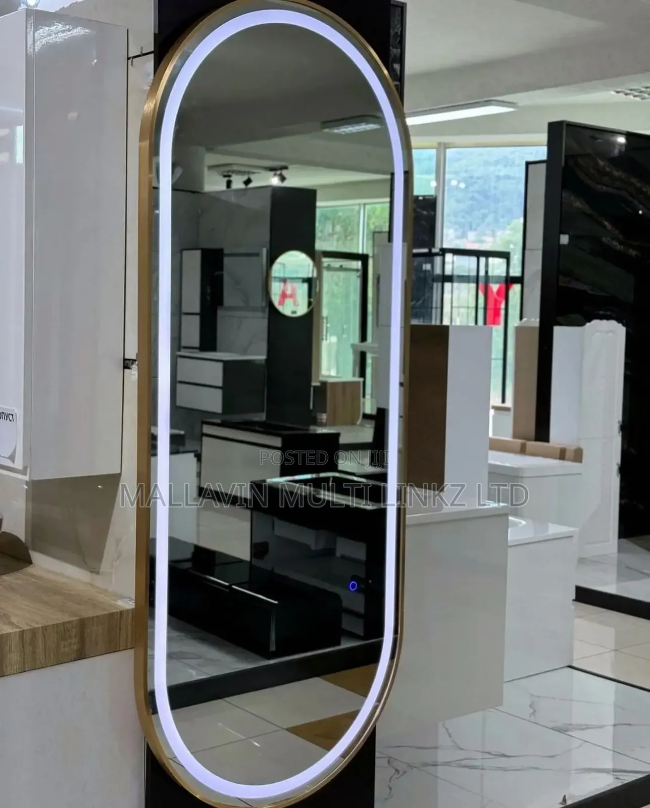 120 By 70cm Gold Framed Led Mirrors