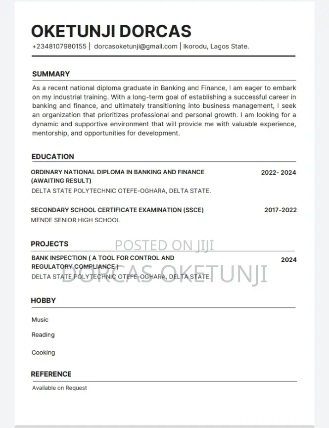 Factory CV With Attractive Pay