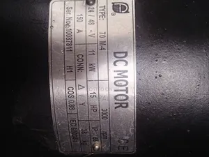 DC Motor 11 Kw 15 HP 3000 RPM 24/48 Volts