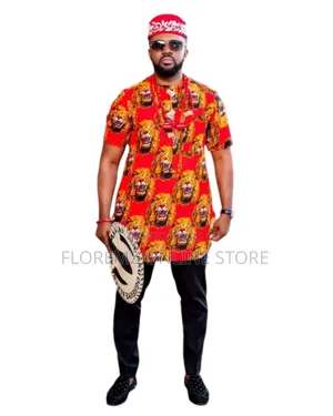 Red Isiagu Igbo Traditional Outfit for Rent