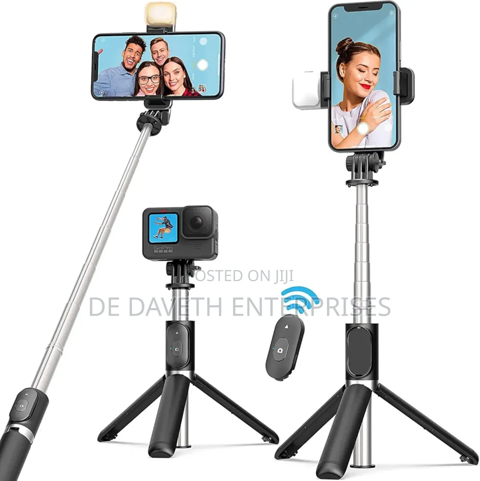 Selfie Stick Ring With Bluetooth Remote Shutter