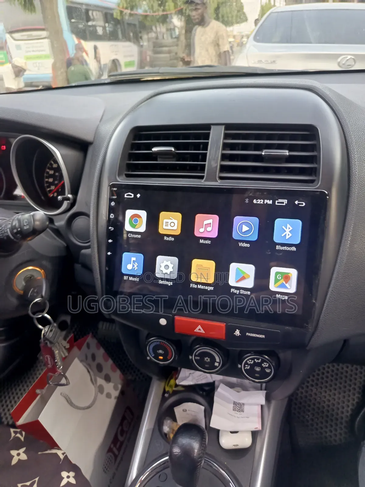 Mitsubishi RVR Android (2010/2019) Wit GPS Navigation (Map)