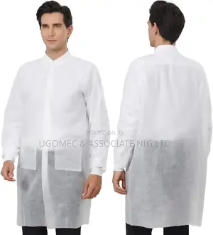 Pack of 10 Durable White Disposable Lab Coats