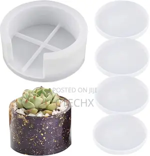 4 PCS Coaster Resin Molds