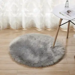 Round Faux Fur Rug