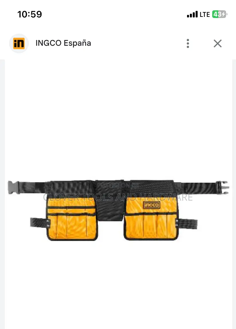 Ingco Tool Belt Pouch 600d Waterproof Polyester Aprons