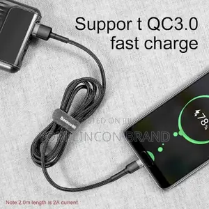 Baseus Cafule Cable USB for Type-C 2A 2M Gray + Black