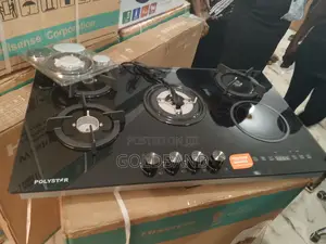 Polystar Inverter (4+1) Gas Burner With Thick Glass Cook Top