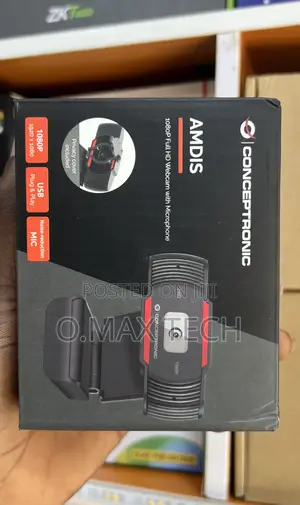 Conceptronic 1080p Fhd Plug And Play Webcam