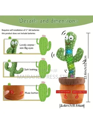 Rechargeable Dancing Talking Cactus Toy for Babies/Kiddies