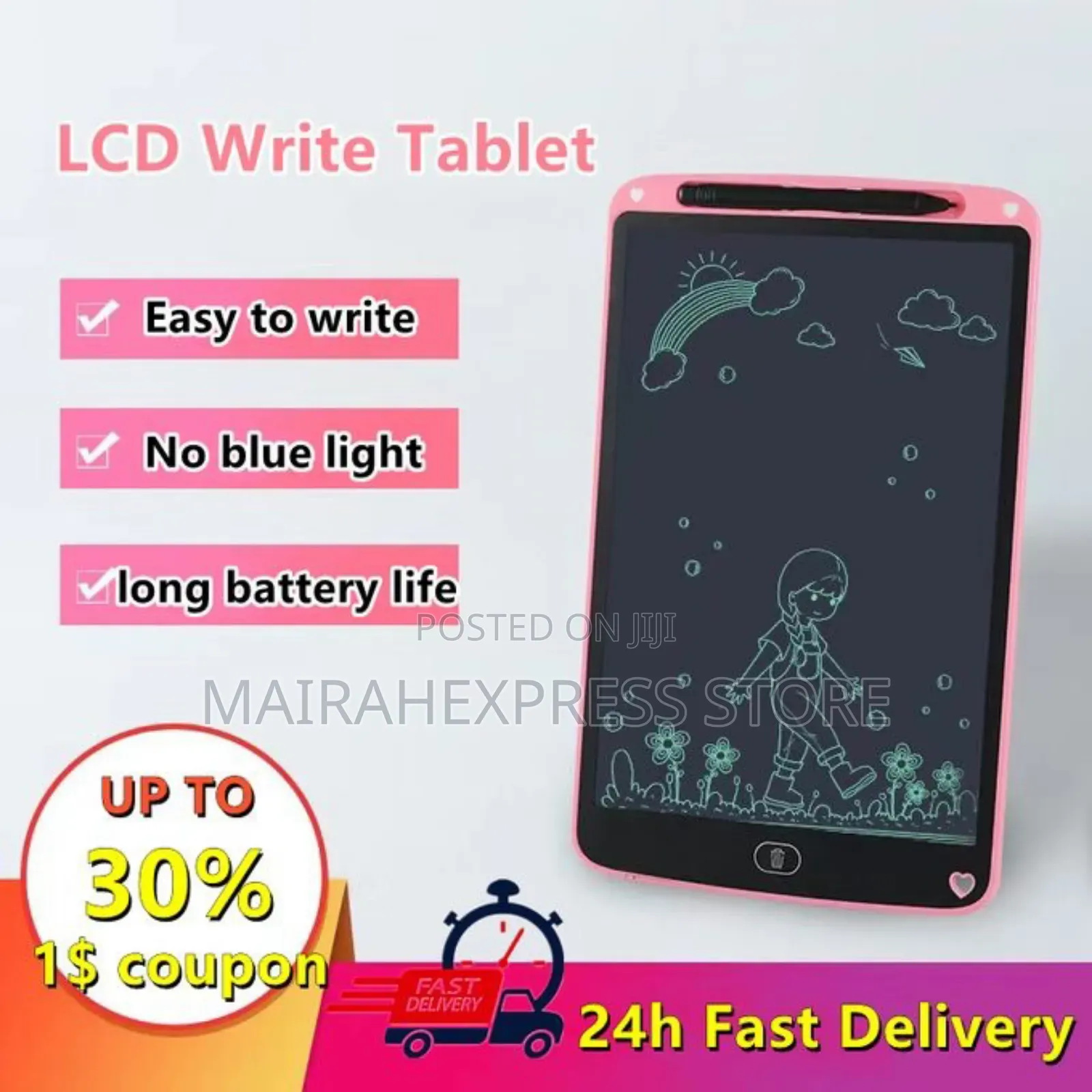 12inches – Kiddies Erasable LCD Writing Tablet