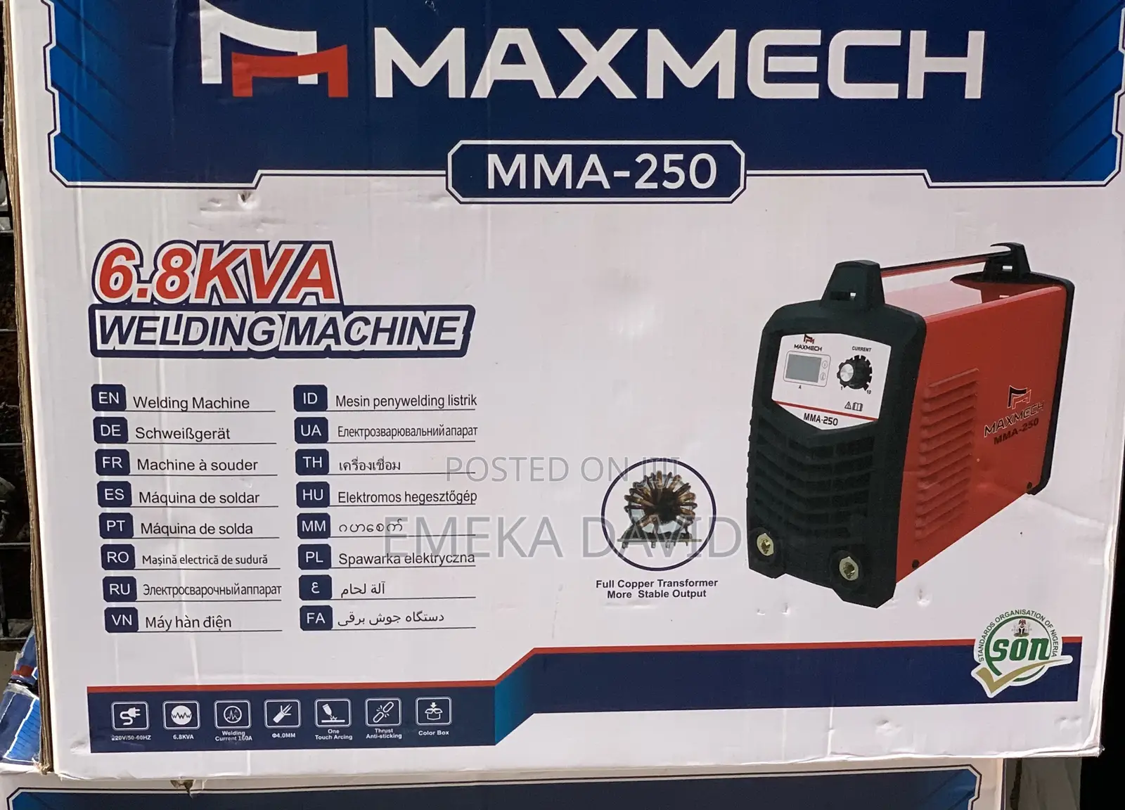Maxmech Welding Machine Mma - 250