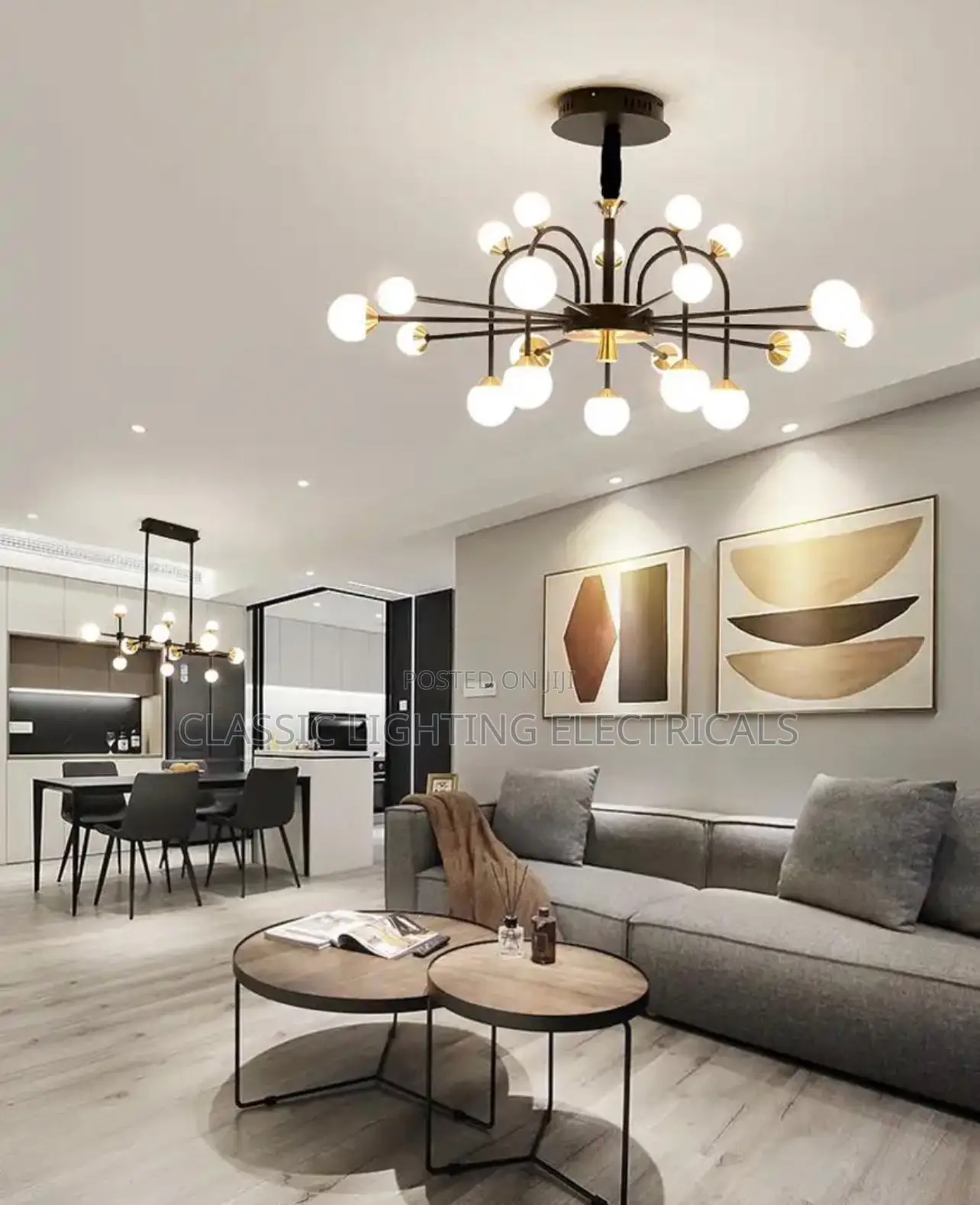New Magic Bean Glass Ball Chandelier Modern Simple Light