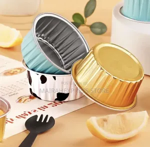 12pcs Multifunctional Aluminum Foil Pudding Cup for Cupcake