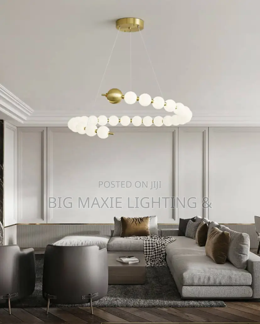 Modern Creative Pearl Chain Living Room Chandelier