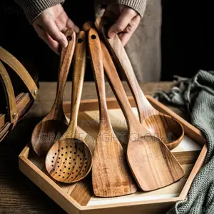 Wooden Cooking Spoon Set