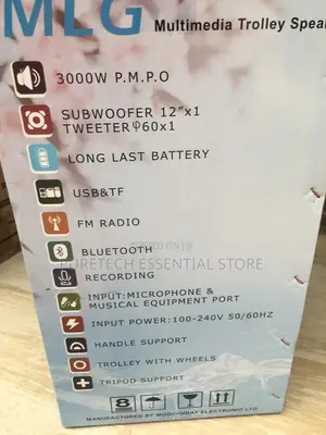 New 12 Inches Potable Trolley Speaker MLG