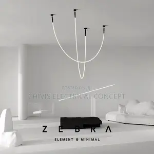 Minimalist Long Straight Line Bedroom Bedside Pendant Light