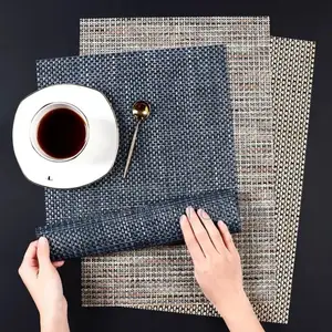 Set of 6 PVC Mesh Dinning Plate Mat
