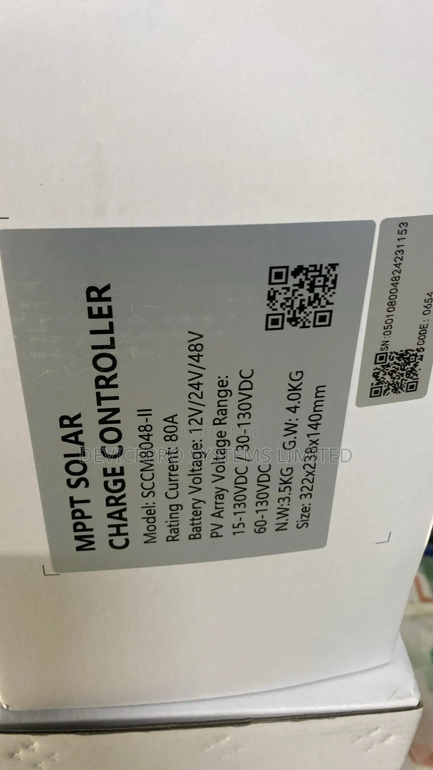 Felicity 80A MPPT 12v/24v/48v Charge Controller