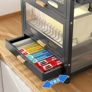 Luxury Kitchen Buffet Laden Plate Dish Rack Shelf Drawers