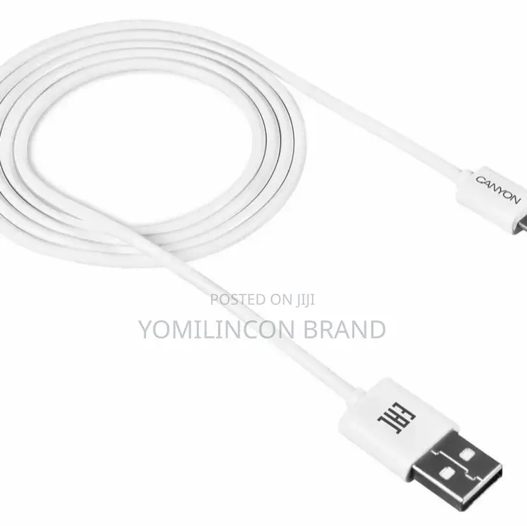 CANYON CFI-1 Lightning USB Cable Length 1m, White