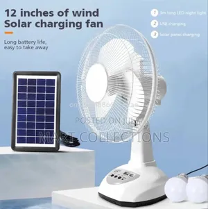 12inches Solar Electric/Rechargeable Fan With Solar Panel