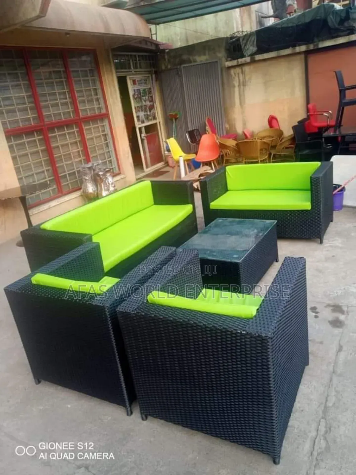 Seven Seater Rattan Chairs With Table