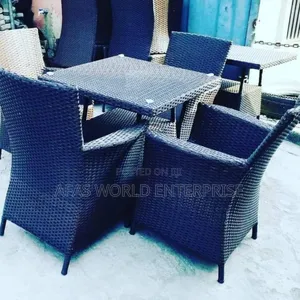 Rattan Four Seater And Table For Bar Use