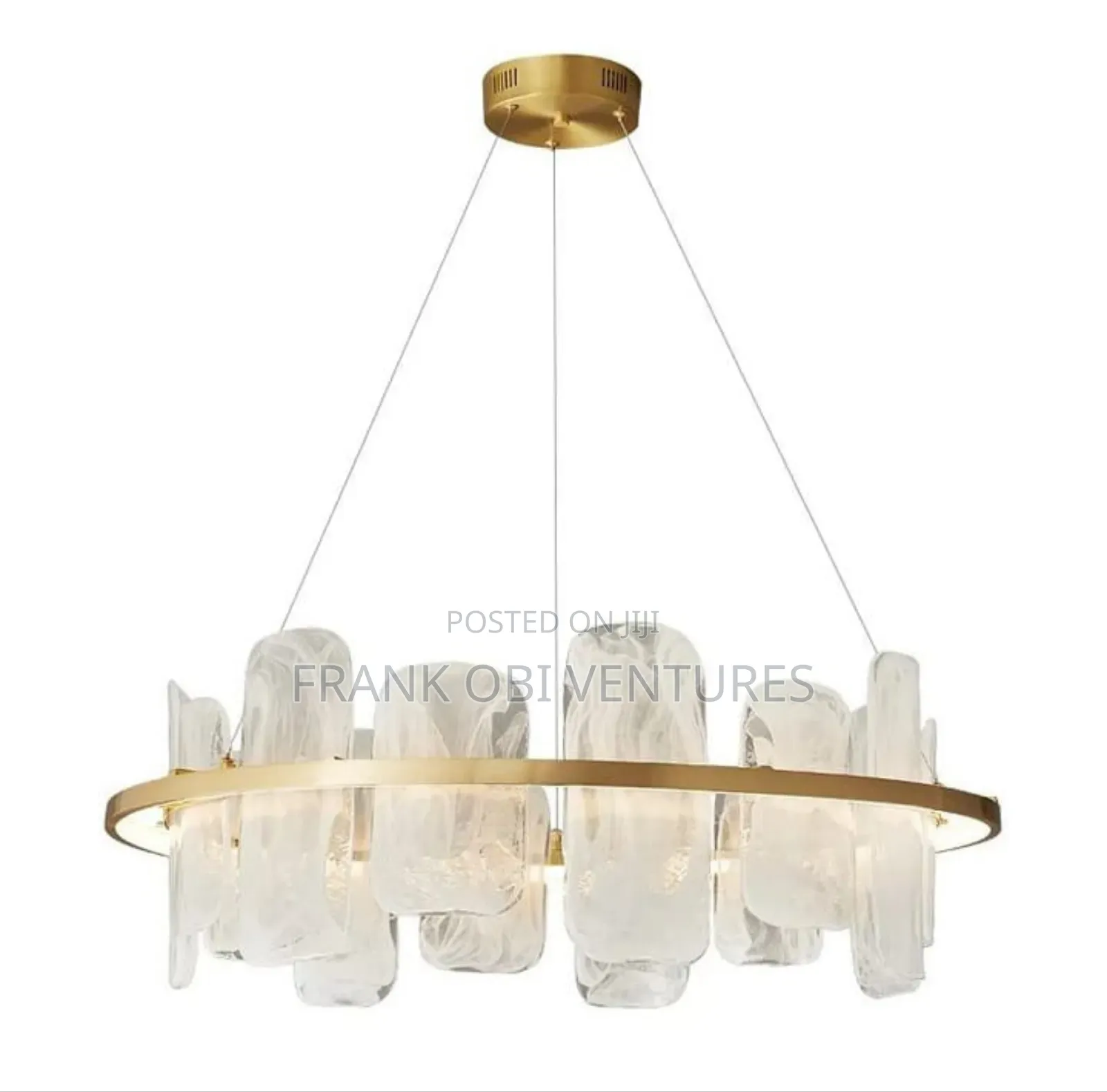 White And Gold Platted Drop Lights