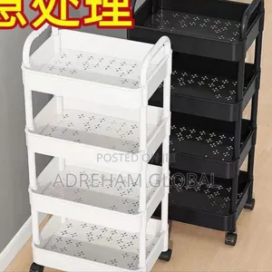 4layers Multipurpose Plastic Trolley, Available in White