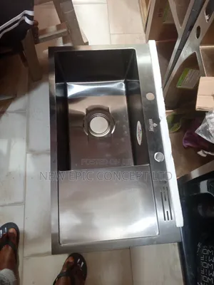 Single Bowl Single Tray Black Kitchen Sink
