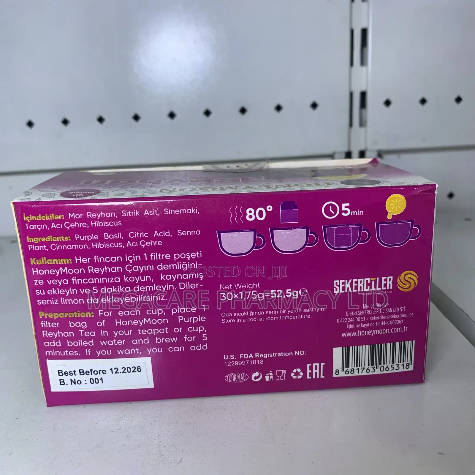 Honeymoon Purple Reyhan Tea