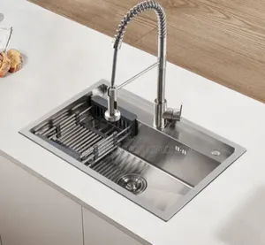 Single Bowl Kitchen Sinks With Spring Sink Mixer