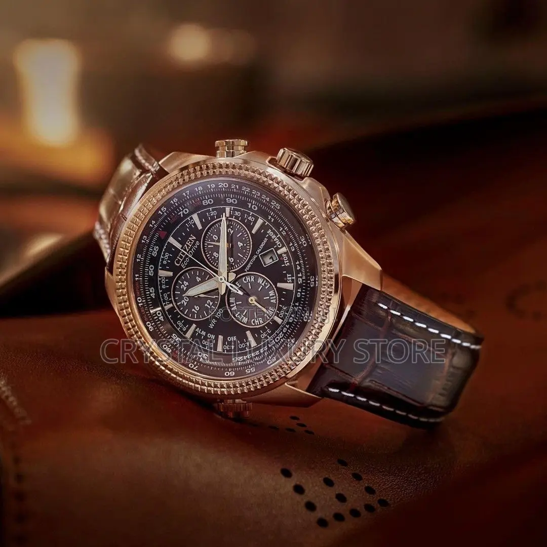 Citizen Authentic Quality Luxury Genuine Leather Wristwatch