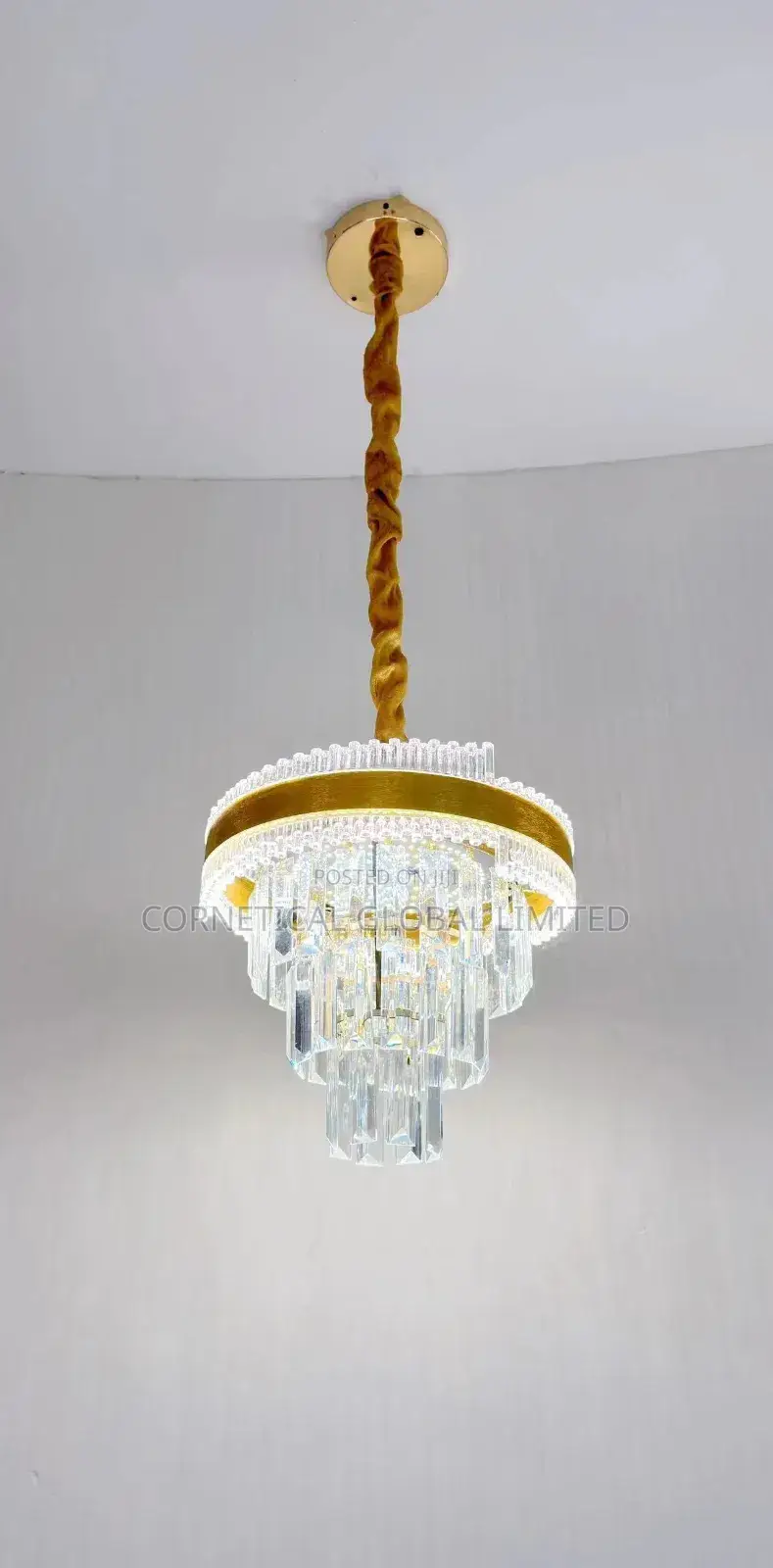 Modern Luxury Crystal Led Ceiling Mounted Chandelier Light