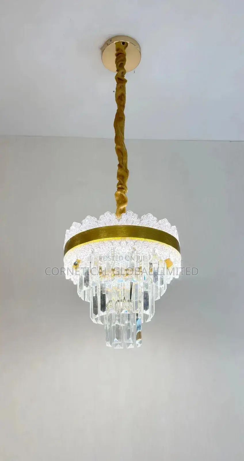 Modern Luxury Crystal Led Ceiling Mounted Chandelier Light