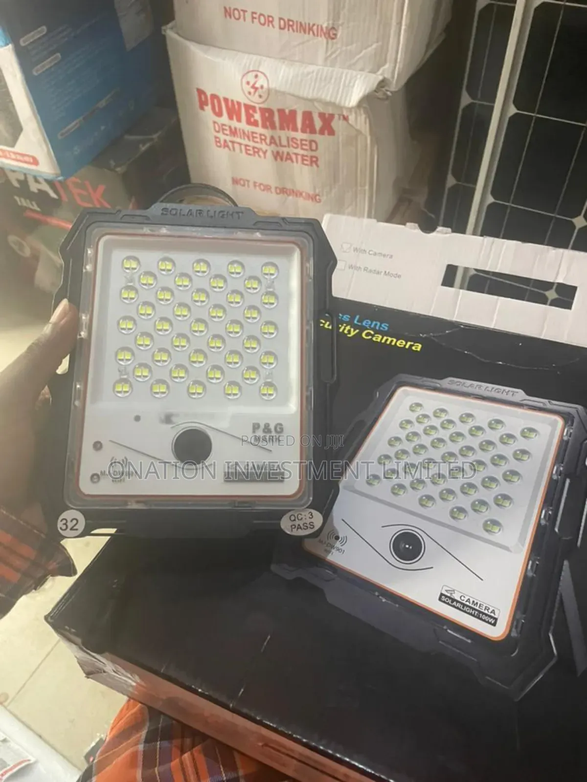 100W Solar Light With Hidden Camera